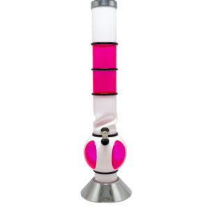 Flamingo 40cm pink and white acrylic ice bong, designed by KIICK AS