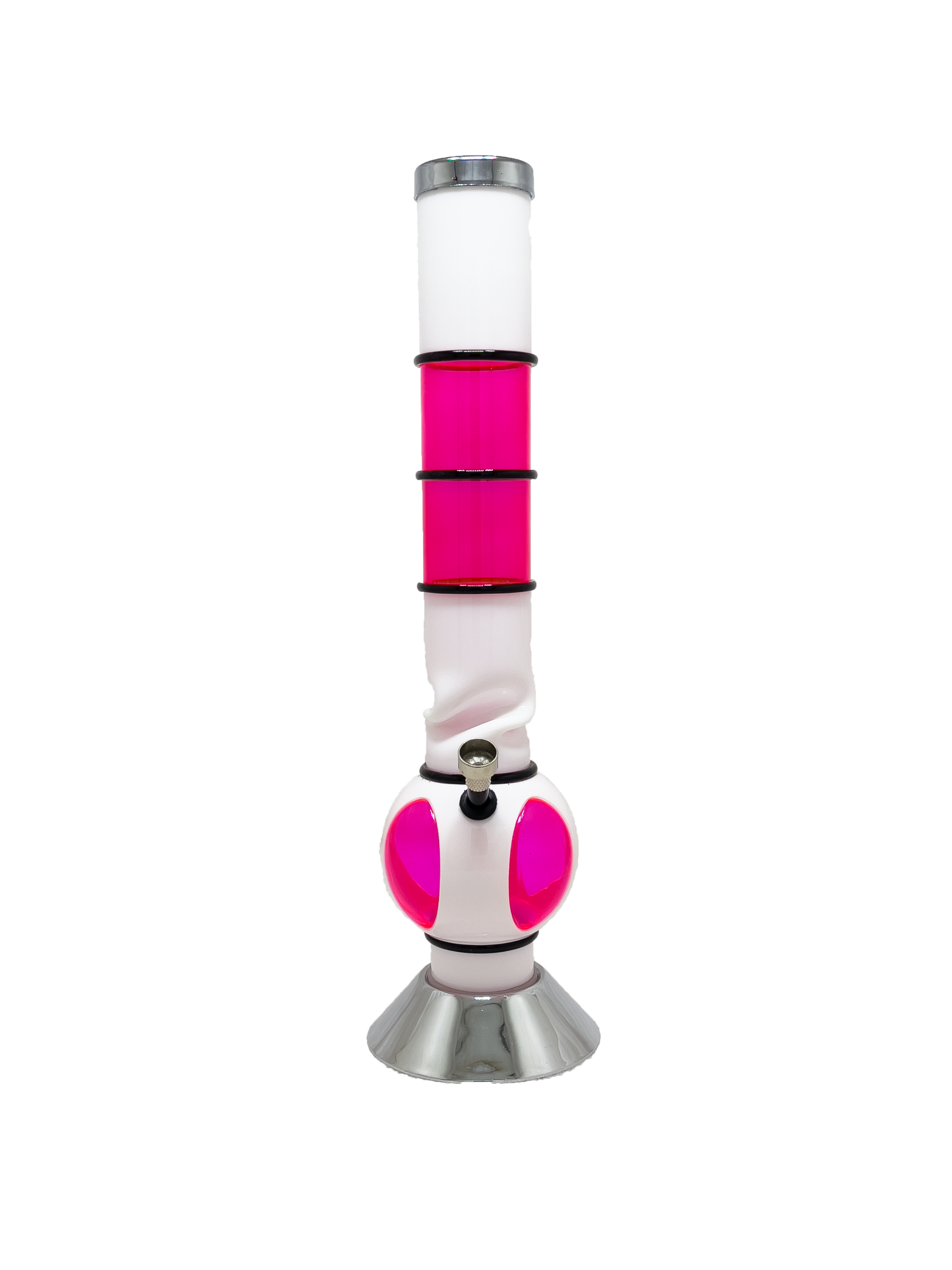 Flamingo 40cm pink and white acrylic ice bong, designed by KIICK AS