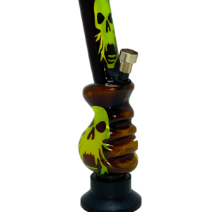 Venom 20cm acrylic bong with green skull artwork, designed by KIICK AS